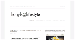 Desktop Screenshot of ironyisalifestyle.com